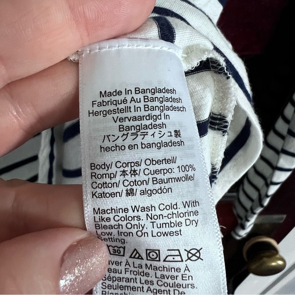 Preppy Stripe Bundle of Two Tops Navy White size Small - Picture 8 of 9